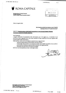 Comunicazione alla Commissione Lavori pubblici